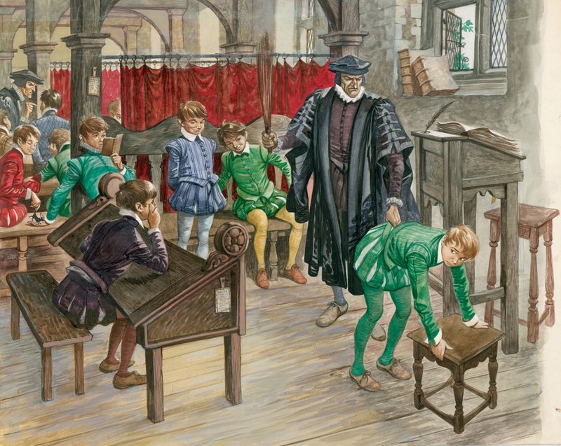 Punição na escola na Era Tudor de Peter Jackson