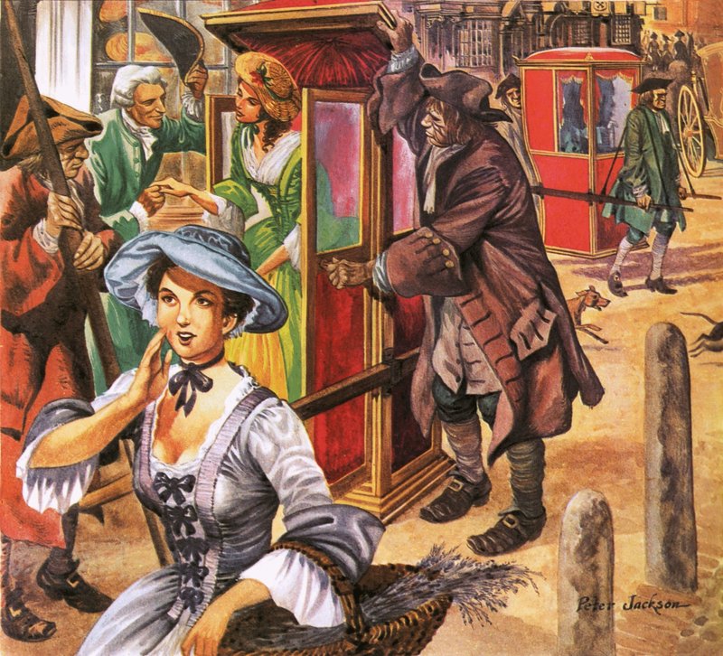 Cadeira de sedan na Inglaterra do século XVIII de Peter Jackson