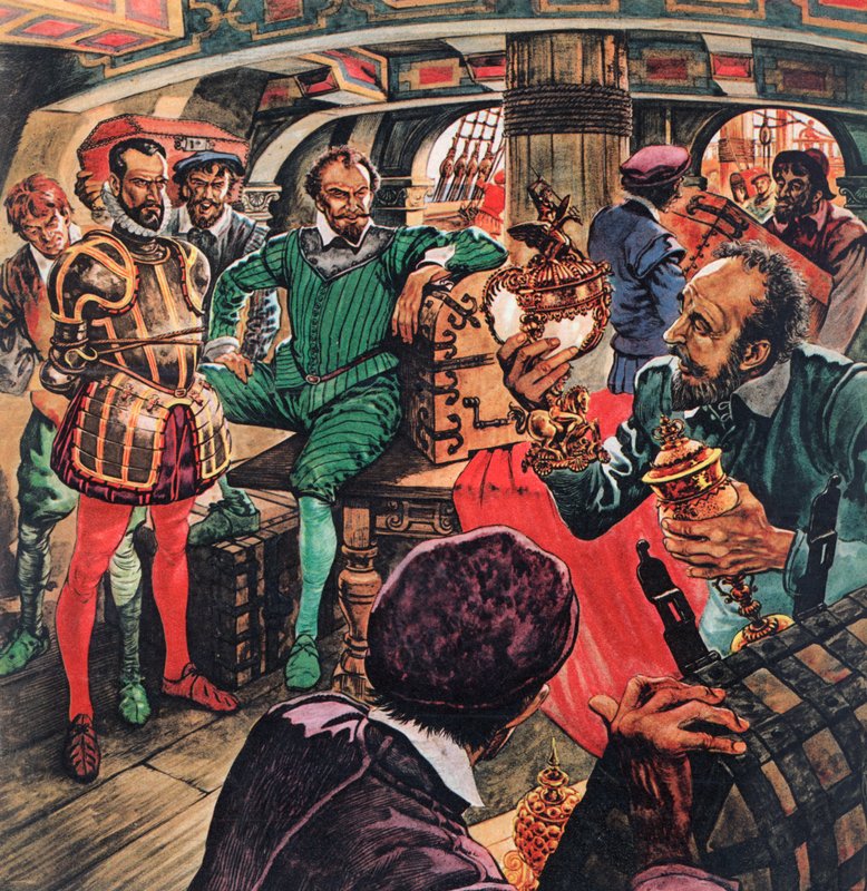 Sir Francis Drake em sua cabine de Peter Jackson