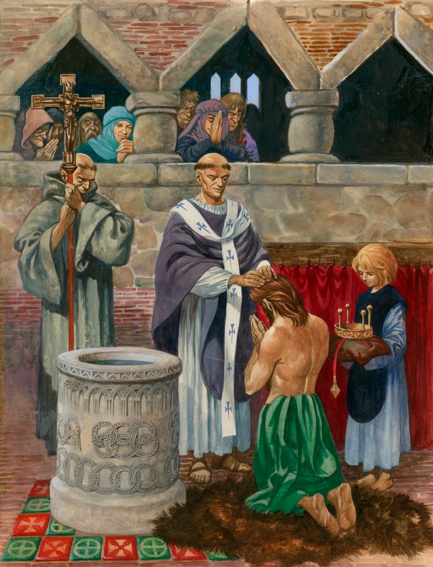 Santo Agostinho batizando o rei Ethelbert de Peter Jackson