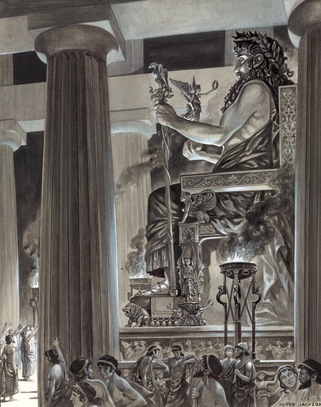 Estátua, de, zeus, em, olympia de Peter Jackson