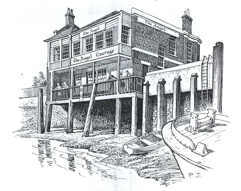 The Angel, Bermondsey, London (tinta no papel) de Peter Jackson