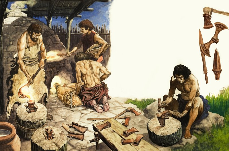 A Idade do Bronze, ilustração de 