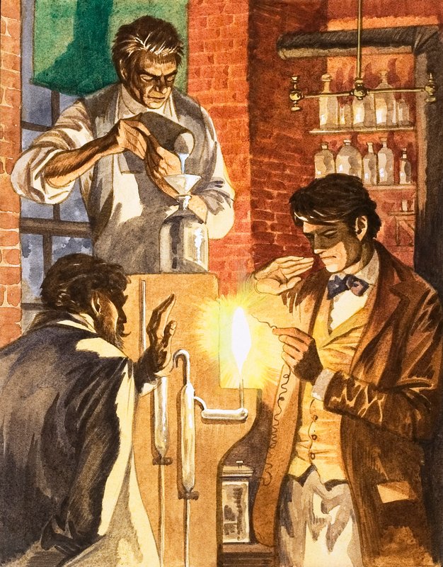 Thomas Edison e Joseph Swan criam a luz elétrica de Peter Jackson