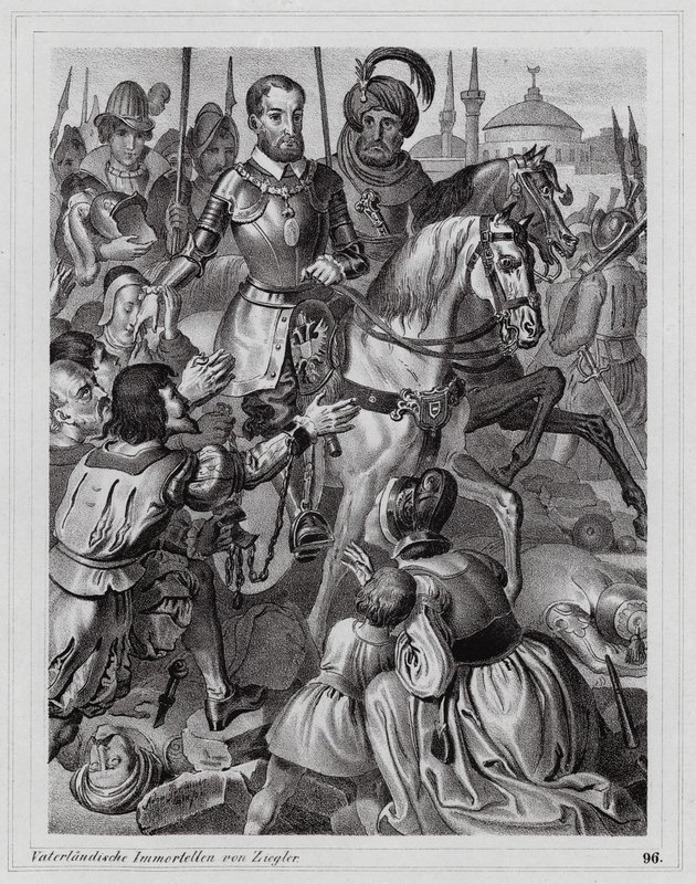 Carlos V liberta os escravos cristãos de Tunes de Peter Johann Nepomuk Geiger