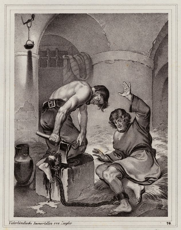 Fuga de Andreas Budiats, escudeiro de Emerich von Lowenstein de Peter Johann Nepomuk Geiger