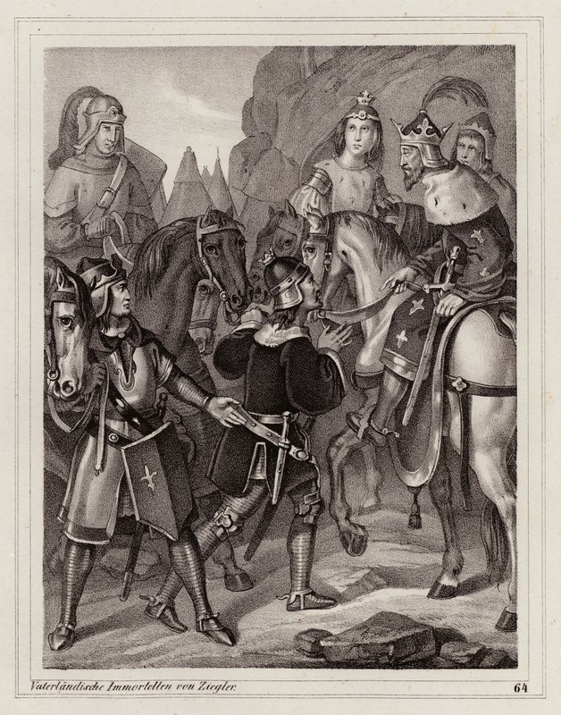 Luís, o Piedoso, Rei dos Francos e Sacro Imperador Romano-Germânico (gravura) de Peter Johann Nepomuk Geiger