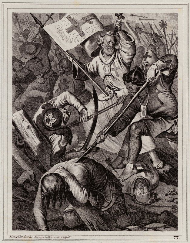 Pedro, o Eremita, à frente da Cruzada Popular de Peter Johann Nepomuk Geiger