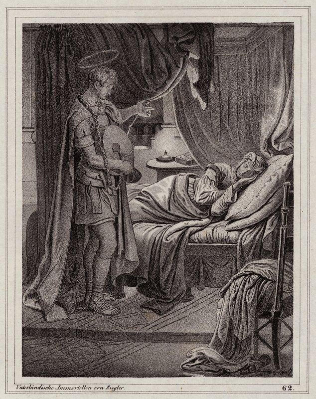 A visão de Valéria de São Floriano (gravura) de Peter Johann Nepomuk Geiger