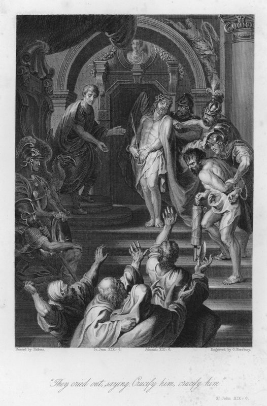 Ecce Homo, St John XIX, 6 (engraving) de Peter Paul (after) Rubens