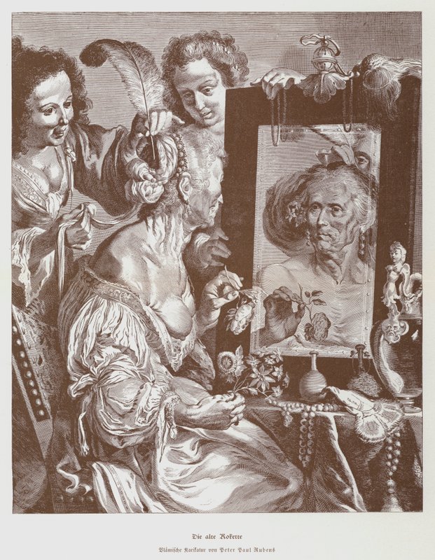 The Old Coquette, c1630 (litho) de Peter Paul (after) Rubens
