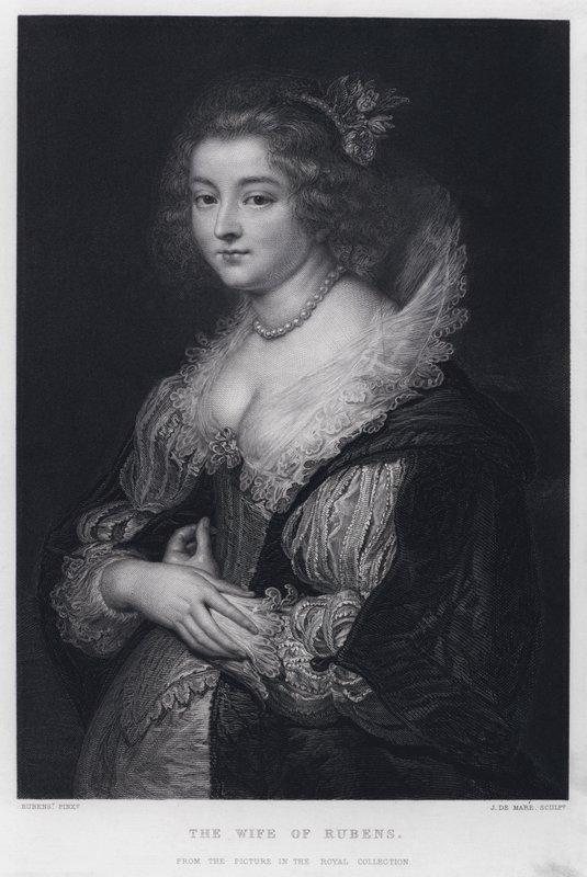 A Esposa de Rubens (gravura) de Peter Paul (after) Rubens