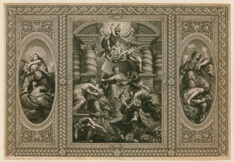 Teto da Casa de Banquetes em Whitehall de Peter Paul Rubens
