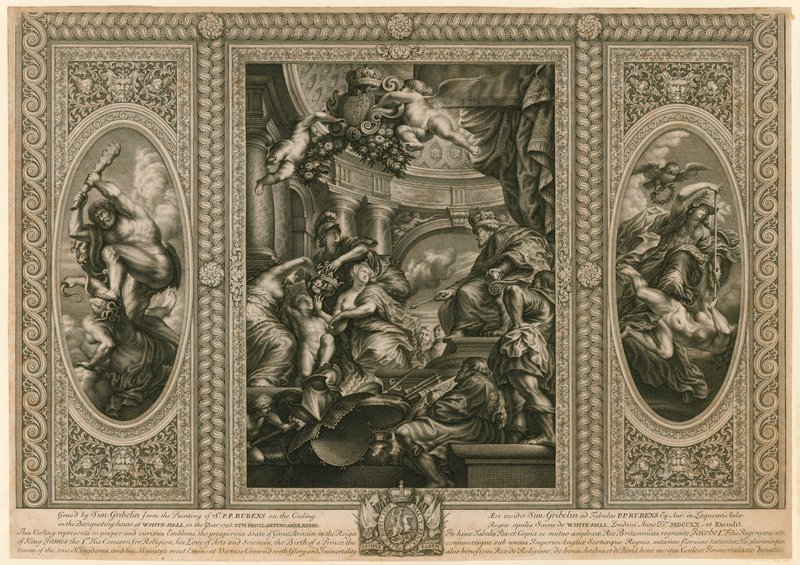 Teto da Casa de Banquetes em Whitehall de Peter Paul Rubens