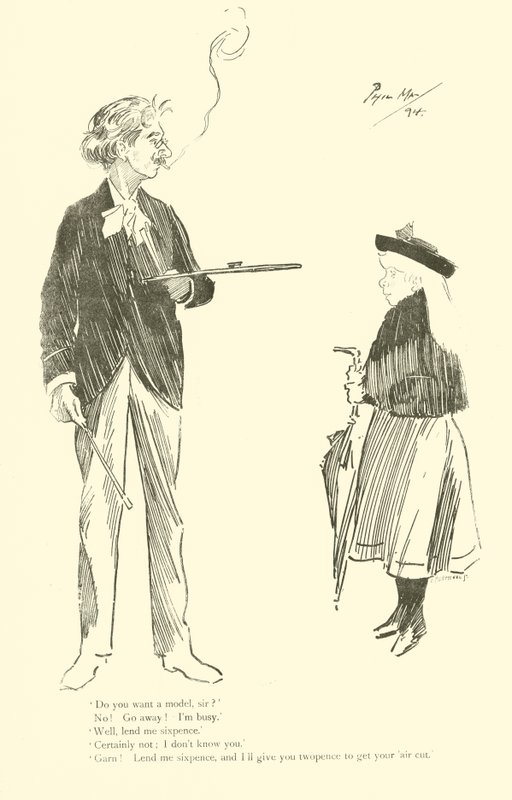 Cartum de Phil May, dos anos 1890 (litho) de Phil May