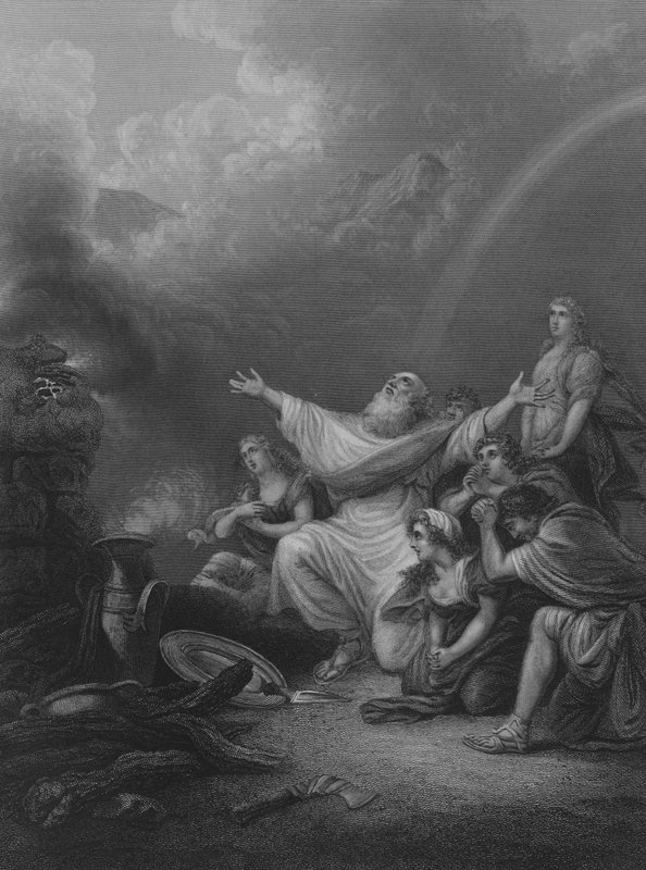 Sacrifício de Noé de Philippe Jacques de Loutherbourg