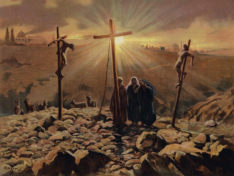 Calvário no sábado após a crucificação de Philip Richard after Morris
