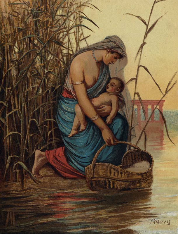 O bebê Moisés e sua mãe de Philip Richard after Morris
