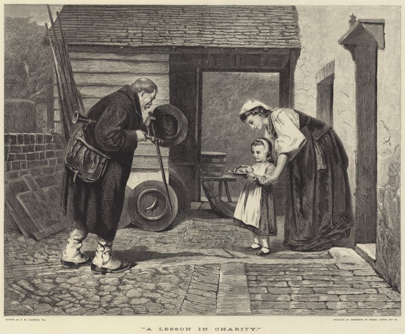 Uma lição de caridade de Philip Hermogenes Calderon