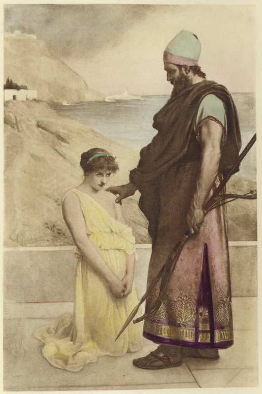 Um prisioneiro de lança e flechas de Philip Hermogenes Calderon