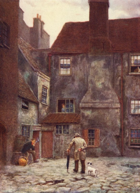 Atrás do Queens Head Inn, Southwark, 1884 de Philip Norman