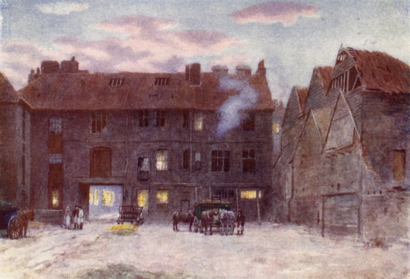 Atrás do White Hart Inn, Southwark, 1884 de Philip Norman
