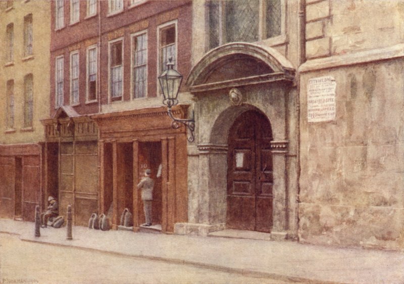 Entrada, de, st, georges, igreja, Botolph, pista, 1904 de Philip Norman