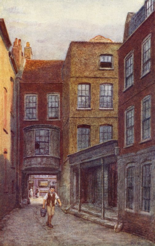 Entrada e entrada do White Horse Inn, Fetter Lane, 1898 de Philip Norman