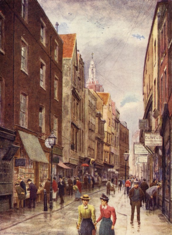 Holywell Street, Strand, olhando para o oeste, 1900 de Philip Norman
