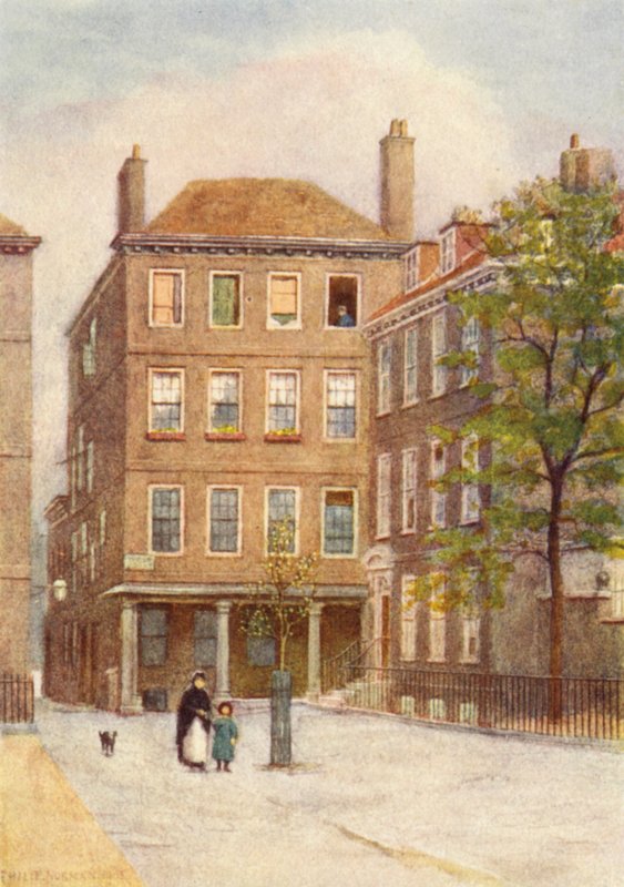 No 15 Grays Inn Square, da quadra de campo, 1904 de Philip Norman