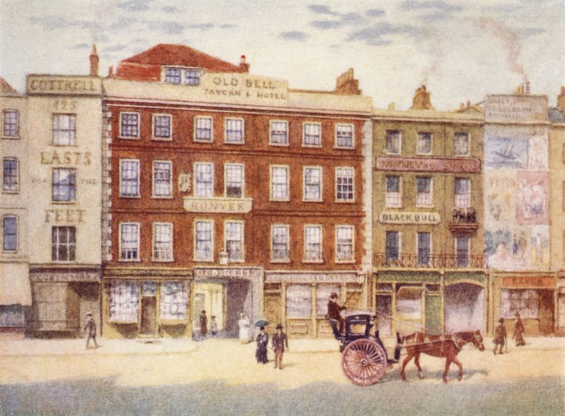 Old Bell Inn e Black Bull, de Holborn, 1897 de Philip Norman