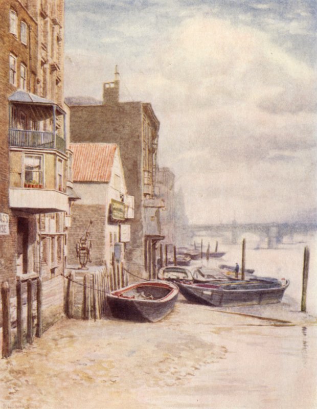 Edifícios antigos de St Pauls Pier, 1894 de Philip Norman