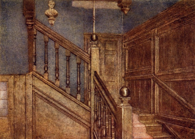 Escadaria de Sandford Manor House, 1898 de Philip Norman