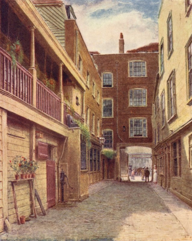 Quintal do Old Bell Inn, Holborn, do Norte, 1897 de Philip Norman