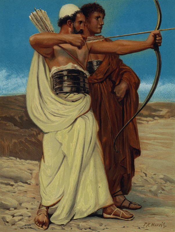 Jonathan e David (chromolitho) de Philip Richard (after) Morris