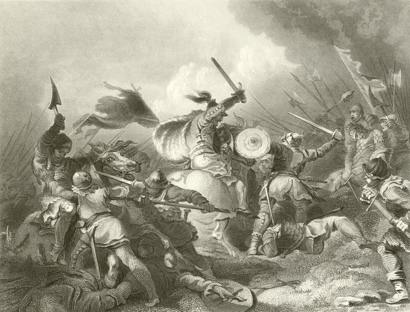 A batalha de Hastings de Philippe Jacques de Loutherbourg