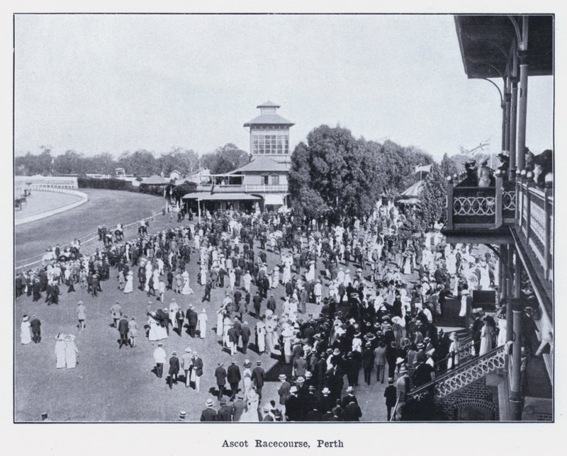 Ascot Racecourse, Perth (foto a p/b) de Photographer Australian