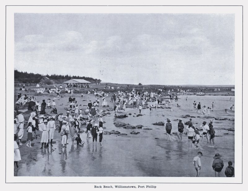 Back Beach, Williamstown, Port Phillip (foto a p/b) de Photographer Australian