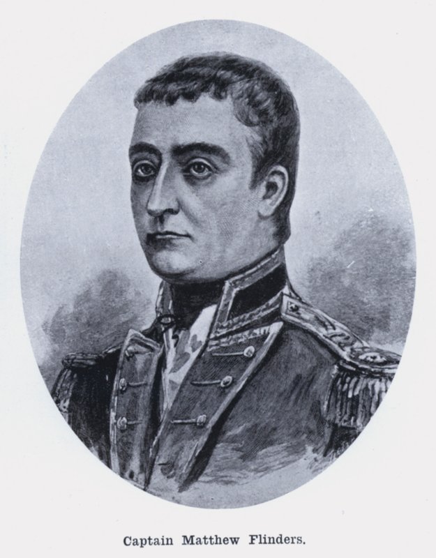 Capitão Matthew Flinders (foto a p/b) de Photographer Australian