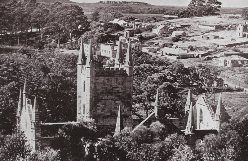 Porto histórico Arthur, Tasmânia (foto a p/b) de Photographer Australian