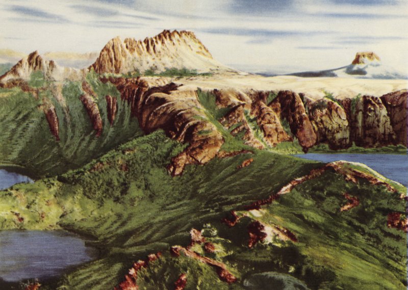 Tasmânia: Cradle Mount and Barn Bluff (foto a cores) de Photographer Australian