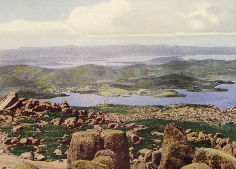 Tasmânia: Panorama da Pinnacle (foto colorida) de Photographer Australian