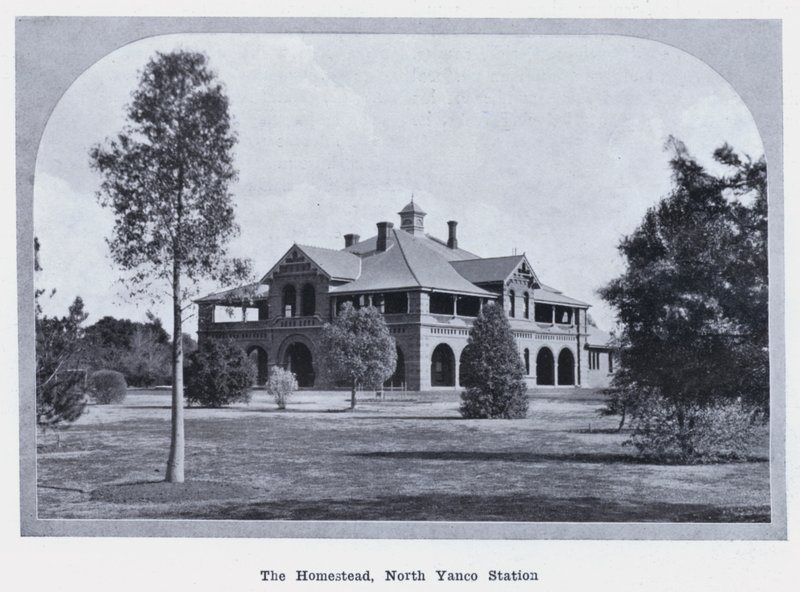 The Homestead, Estação Yanco Norte (foto a p/b) de Photographer Australian