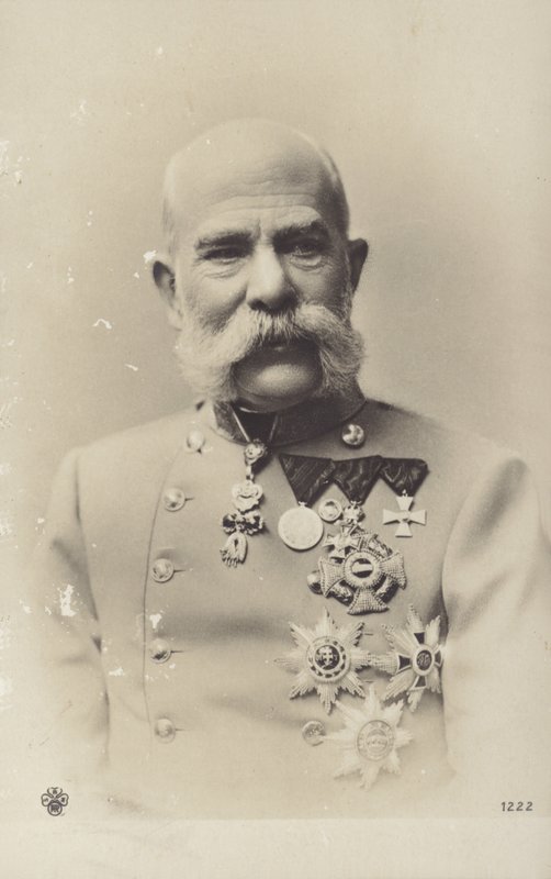 Francisco José I (fotografia a preto e branco) de Photographer Austrian