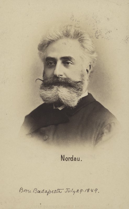 Max Nordau (1849-1923), líder sionista húngaro e autor (fotografia a preto e branco) de Photographer Austrian