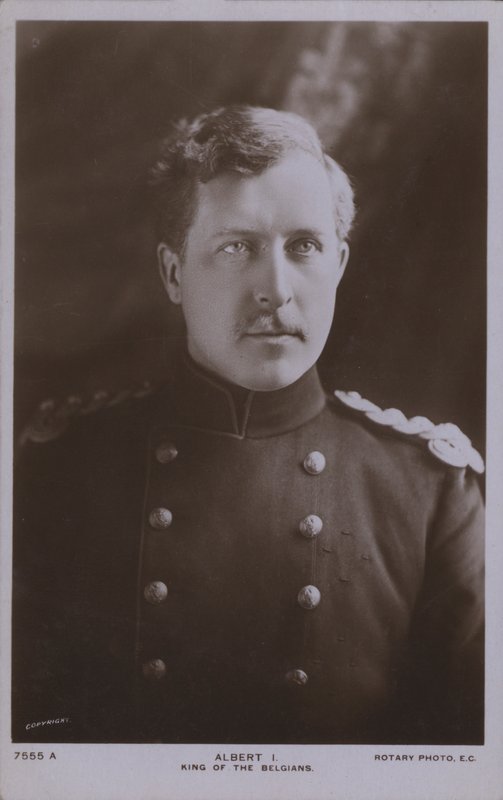 Albert I, Rei da Bélgica (foto a p/b) de Photographer Belgian