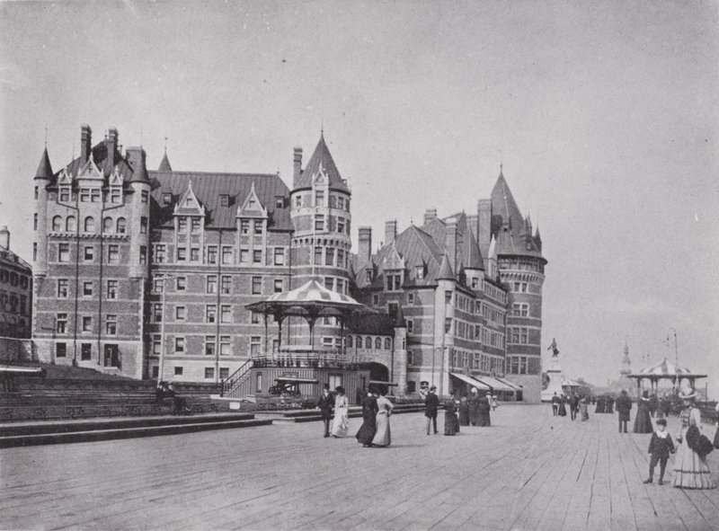Chateau Frontenac e Dufferin Terrace (foto a p/b) de Photographer Canadian