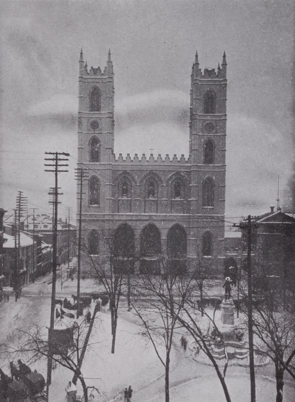 Notre Dame in Winter, Montreal (foto a p/b) de Photographer Canadian