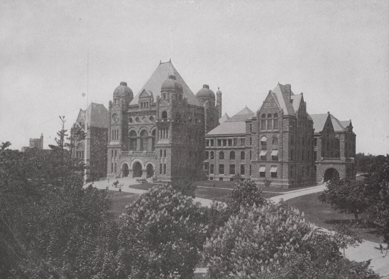 Edifícios do Parlamento da Província de Ontário, Toronto (foto a p/b) de Photographer Canadian