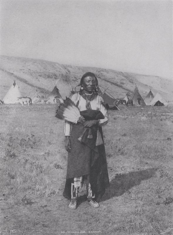 Winnipeg Jack, Blackfoot (foto a p/b) de Photographer Canadian